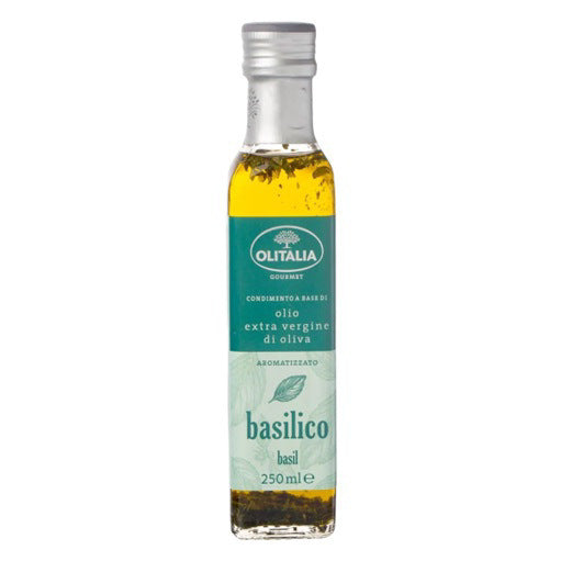 Huile au basilic – Bouteille à 0.25 l - Olitalia