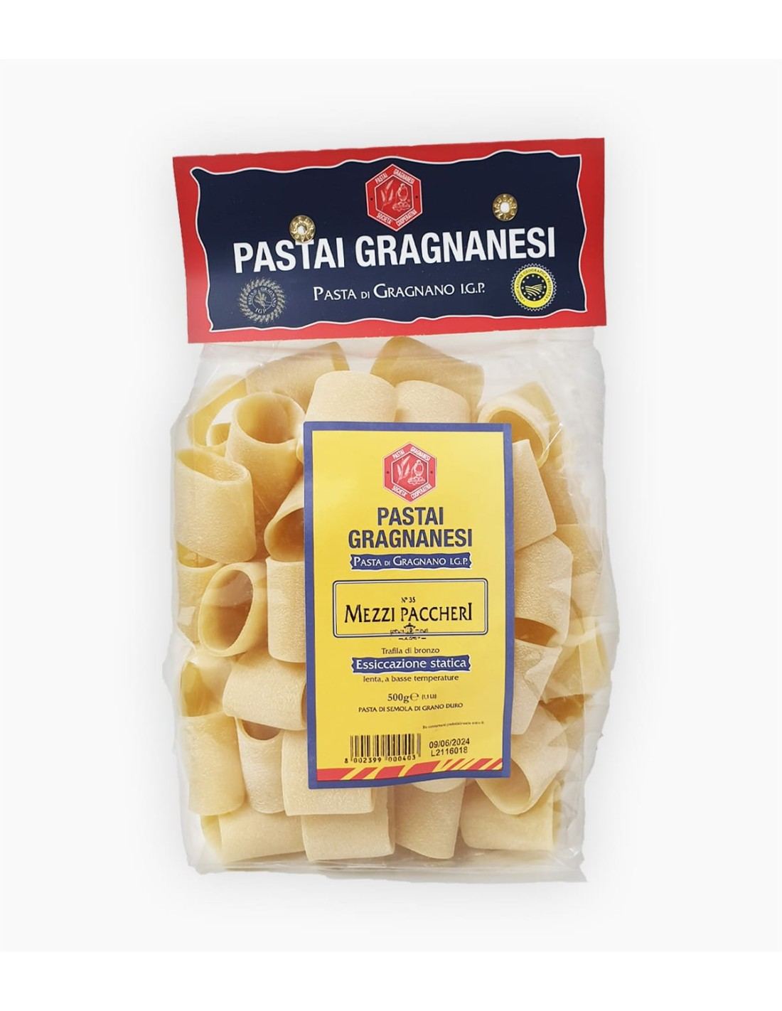 Mezzi Paccheri Lisci Pastai Gragnanesi 500g