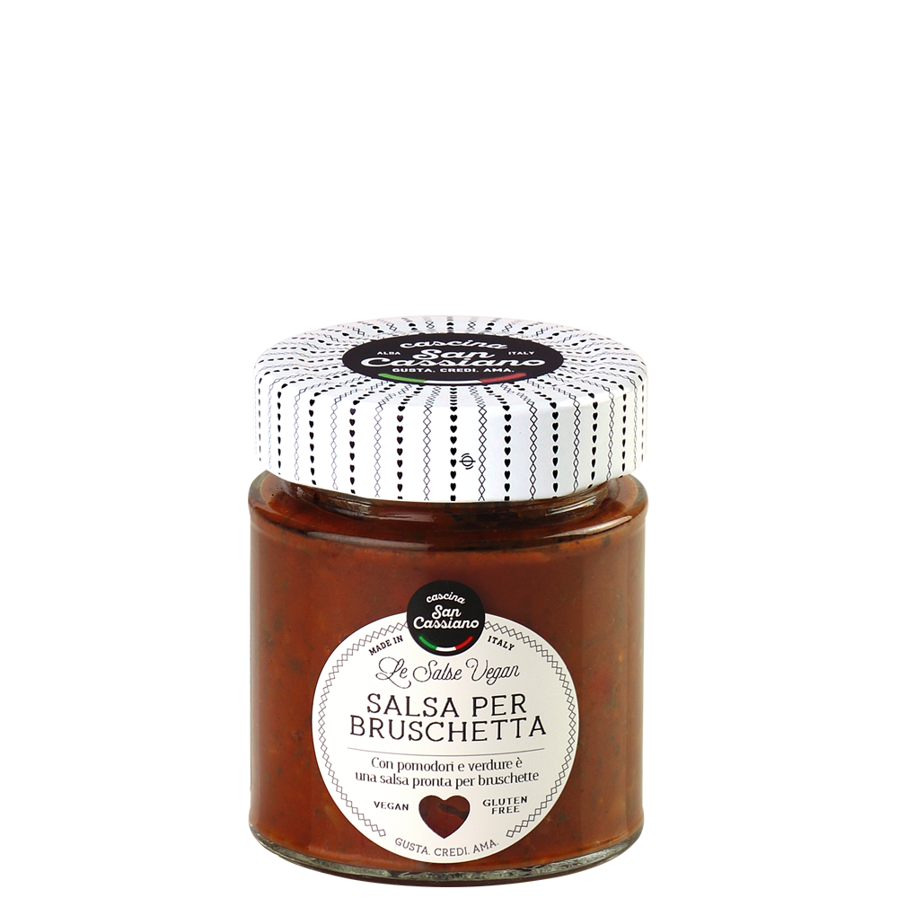 Sauce pour bruschetta avec tomate et poivrons