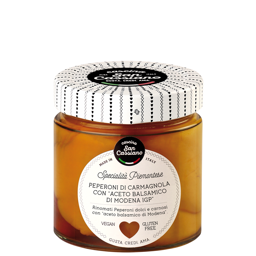 Poivrons de « Carmagnola » avec « Vinaigre Balsamique de Modène I.G.P. »