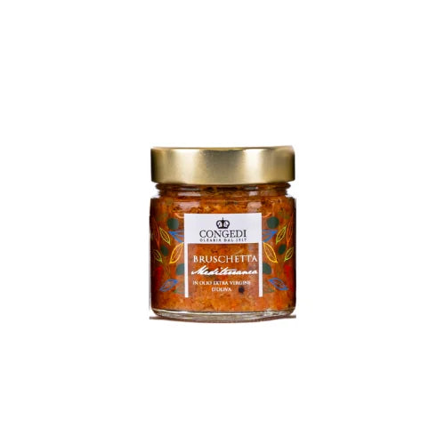Bruschetta Méditerranéenne à l’Huile d’Olive Extra Vierge 220gr
