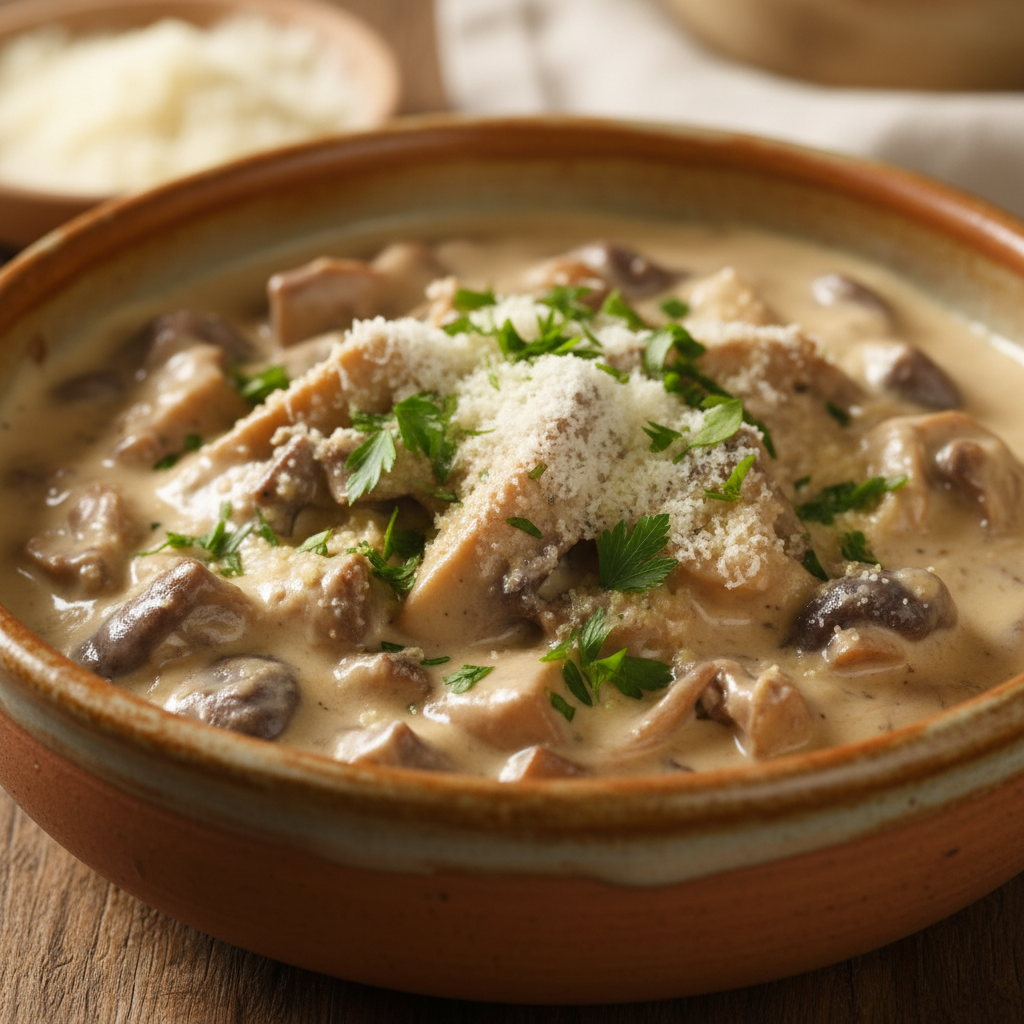 Crème au Parmigiano Reggiano et aux cèpes