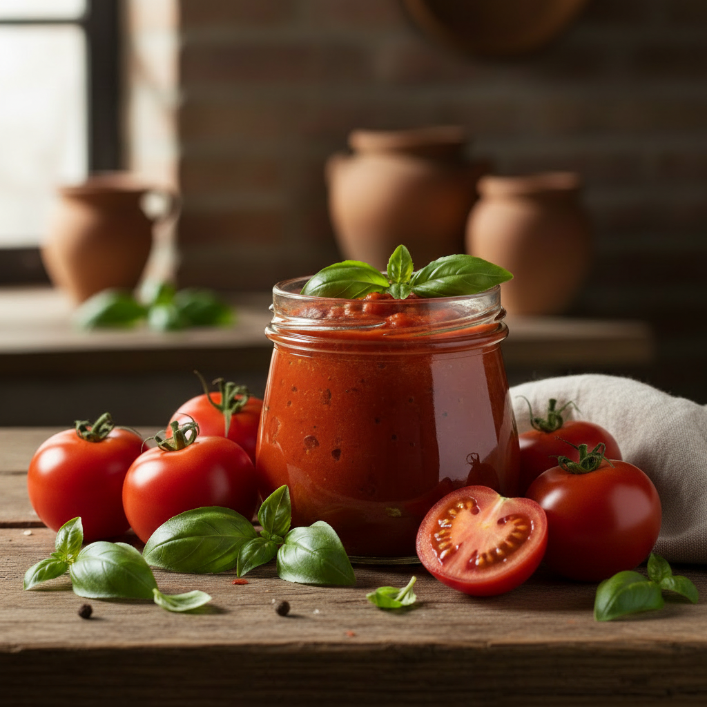Sauce tomate avec basilic