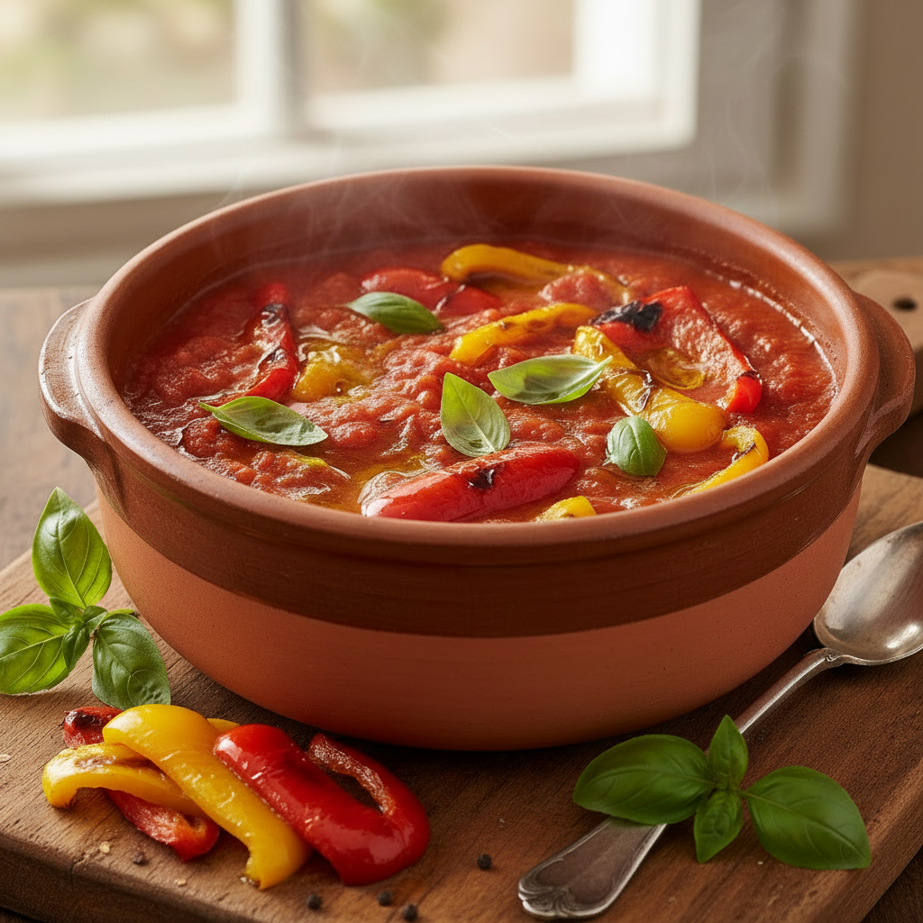 Sauce tomate avec poivrons