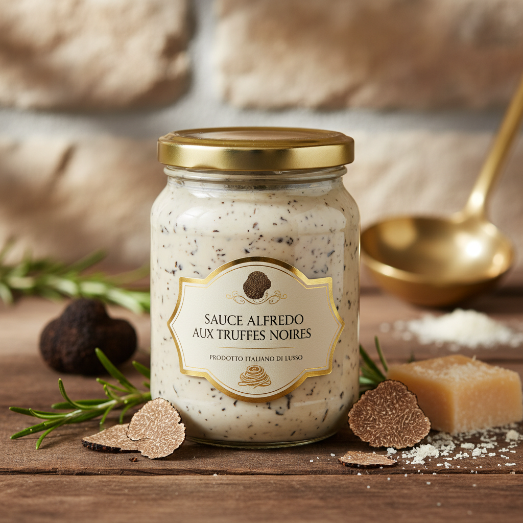 Sauce Alfredo avec truffe noire