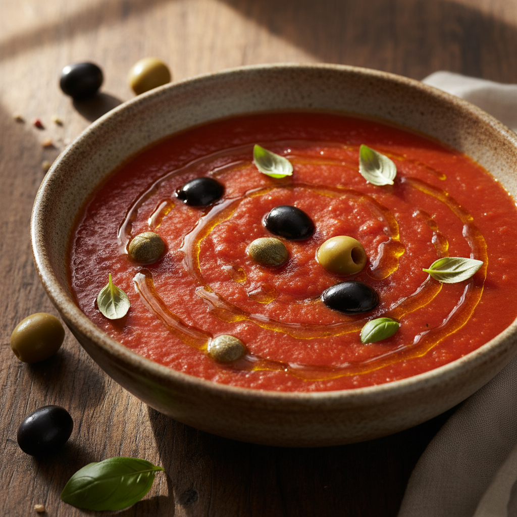 Sauce tomate avec câpres et olives
