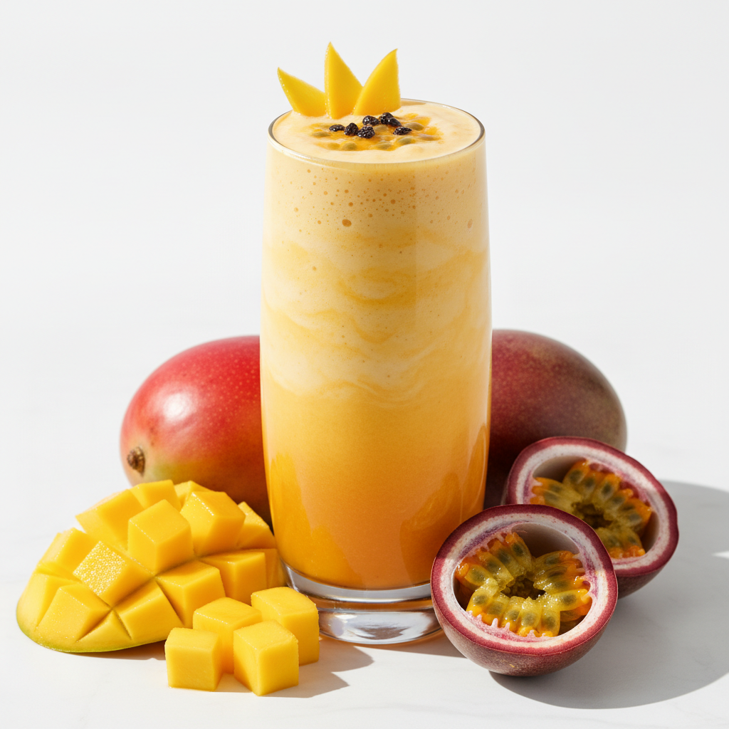 Smoothie protéiné à la mangue et fruit de la passion