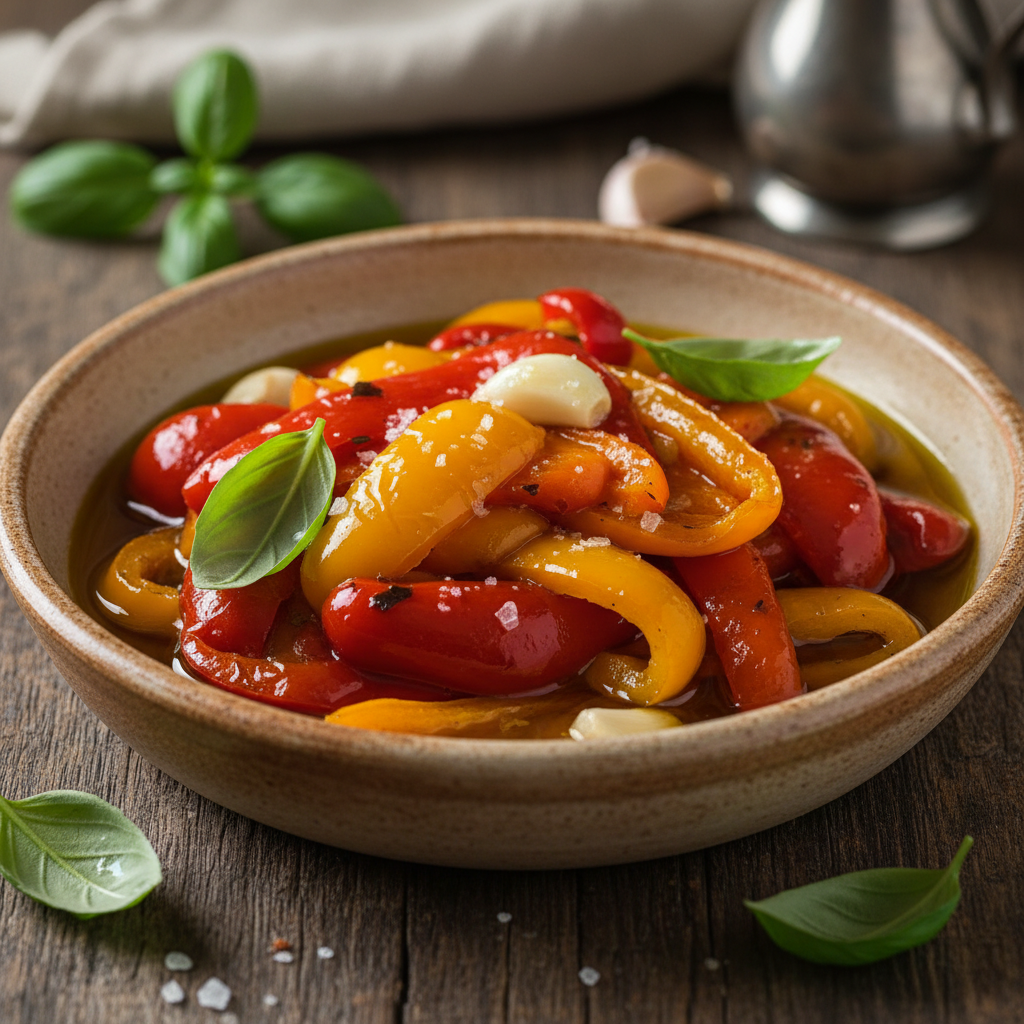 Poivrons de « Carmagnola » avec « Vinaigre Balsamique de Modène I.G.P. »